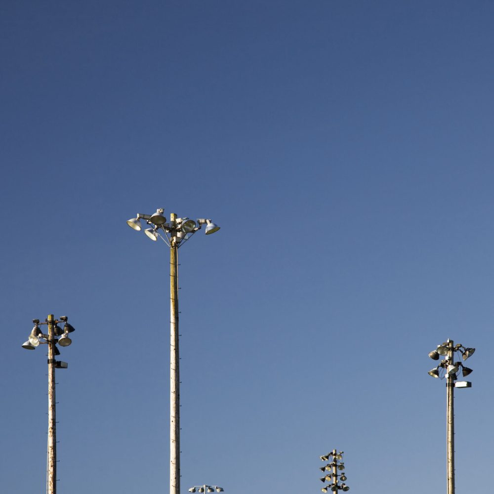 Floodlights Above Baseball Backstops